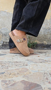 Pantofole sabot beige